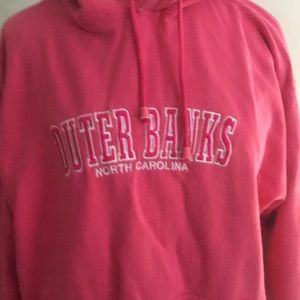 Pink Hoodie, Outer Banks, North Carolina Logo, Eddy, XXL.